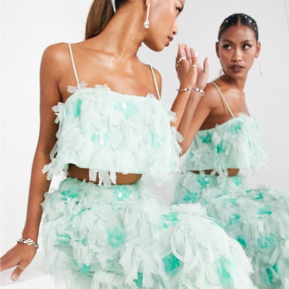 ASOS NWT Sequin Skirt Set